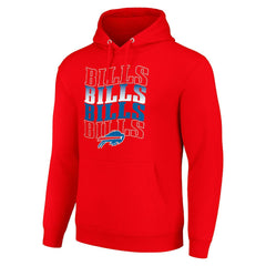 Buffalo Bills Starter Four Team Name Logo Fleece Pullover Hoodie