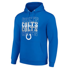 Indianapolis Colts Starter Four Team Name Logo Fleece Pullover Hoodie