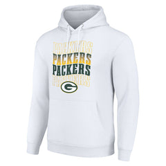 Green Bay Packers Starter Four Team Name Logo Fleece Pullover Hoodie