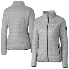 Pittsburgh Steelers Cutter & Buck Women's Rainier PrimaLoft Eco Insulated Full-Zip Puffer Jacket