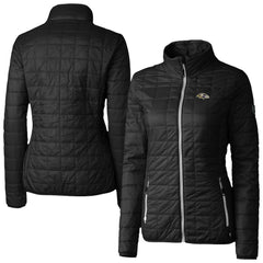 Baltimore Ravens Cutter & Buck Women's Rainier PrimaLoft Eco Insulated Full-Zip Puffer Jacket