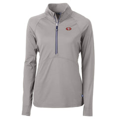 San Francisco 49ers Cutter & Buck Women's Adapt Eco Knit Stretch Recycled Half-Zip Pullover Top