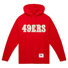 San Francisco 49ers Mitchell & Ness Team Wordmark Vintage Pullover Hoodie
