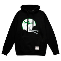 New York Jets Mitchell & Ness Helmet Logo Vintage Pullover Hoodie