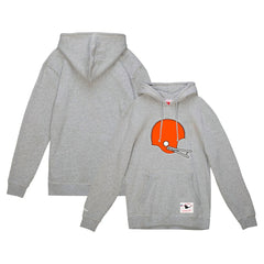 Cleveland Browns Mitchell & Ness Helmet Logo Vintage Pullover Hoodie