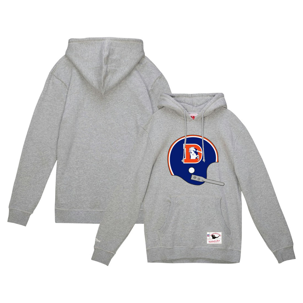 Denver Broncos Mitchell & Ness Helmet Logo Vintage Pullover Hoodie