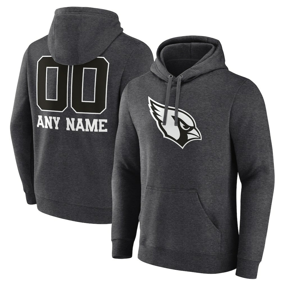 Arizona Cardinals Personalized Name & Number Monochrome Pullover Hoodie