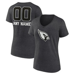 Arizona Cardinals Women's Personalized Name & Number Monochrome V-Neck Long Sleeve T-Shirt