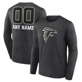 Atlanta Falcons Personalized Name & Number Monochrome Long Sleeve T-Shirt