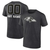Baltimore Ravens Personalized Name & Number Monochrome T-Shirt