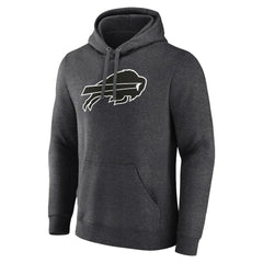 Buffalo Bills Personalized Name & Number Monochrome Pullover Hoodie