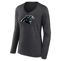 Carolina Panthers Women's Personalized Name & Number Monochrome V-neck T-Shirt