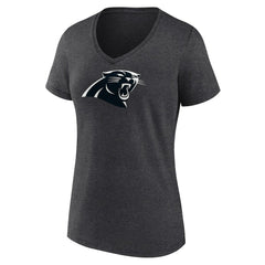 Carolina Panthers Women's Personalized Name & Number Monochrome V-Neck Long Sleeve T-Shirt