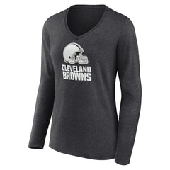 Cleveland Browns Women's Personalized Name & Number Monochrome V-neck T-Shirt