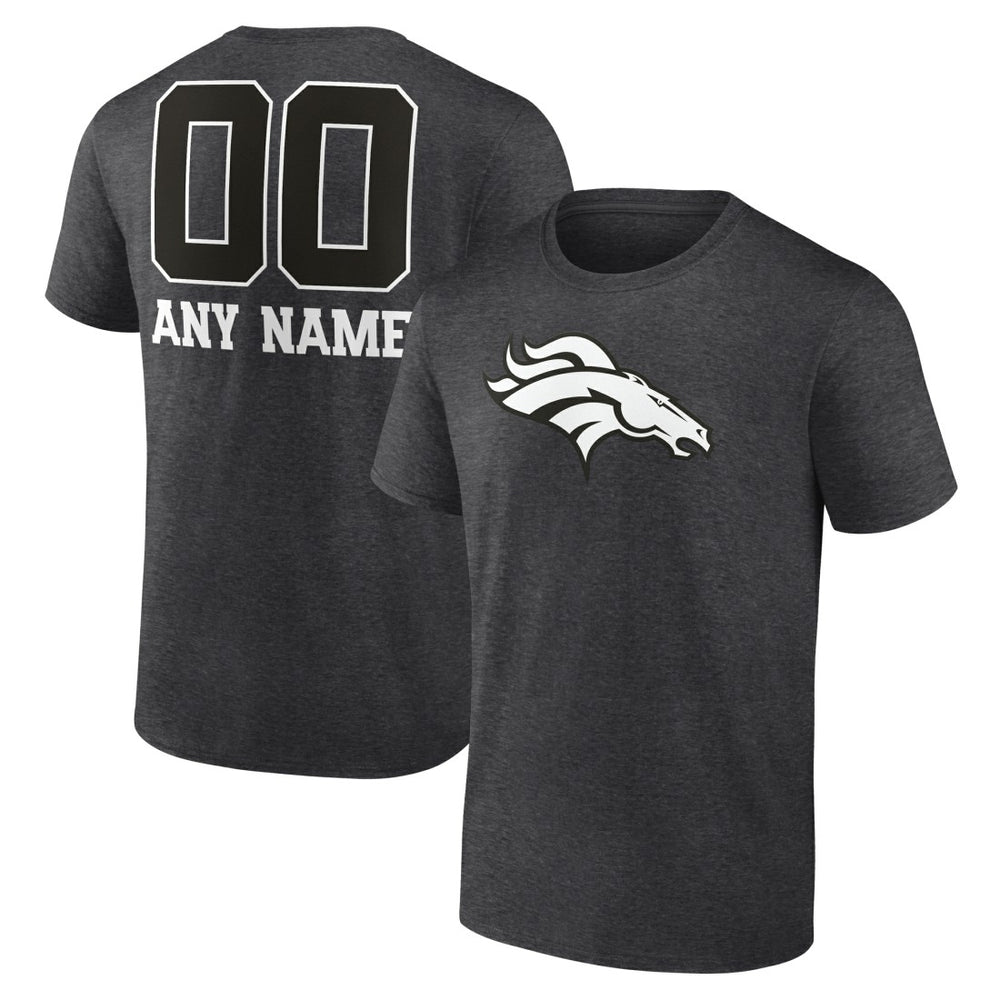Denver Broncos Personalized Name & Number Monochrome T-Shirt
