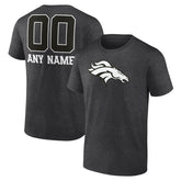 Denver Broncos Personalized Name & Number Monochrome T-Shirt
