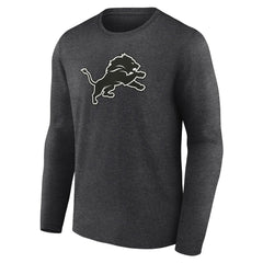 Detroit Lions Personalized Name & Number Monochrome Long Sleeve T-Shirt