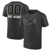 Detroit Lions Personalized Name & Number Monochrome T-Shirt