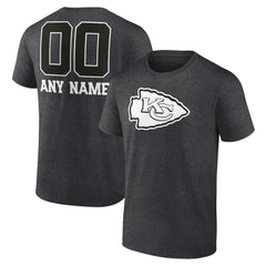 Kansas City Chiefs Personalized Name & Number Monochrome T-Shirt