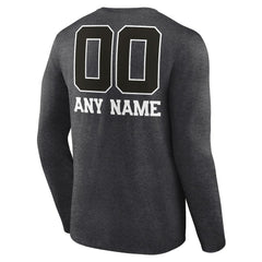 Las Vegas Raiders Personalized Name & Number Monochrome Long Sleeve T-Shirt
