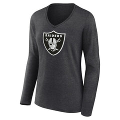 Las Vegas Raiders Women's Personalized Name & Number Monochrome V-neck T-Shirt
