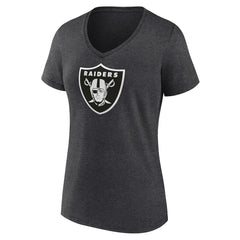 Las Vegas Raiders Women's Personalized Name & Number Monochrome V-Neck Long Sleeve T-Shirt