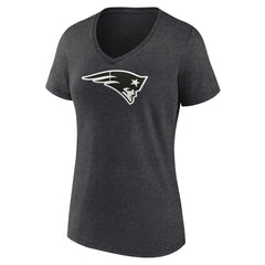 New England Patriots Women's Personalized Name & Number Monochrome V-Neck Long Sleeve T-Shirt