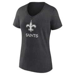 New Orleans Saints Women's Personalized Name & Number Monochrome V-Neck Long Sleeve T-Shirt