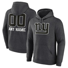 New York Giants Personalized Name & Number Monochrome Pullover Hoodie