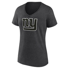 New York Giants Women's Personalized Name & Number Monochrome V-Neck Long Sleeve T-Shirt