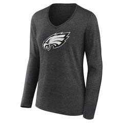 Philadelphia Eagles Women's Personalized Name & Number Monochrome V-neck T-Shirt