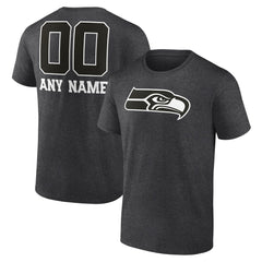 Seattle Seahawks Personalized Name & Number Monochrome T-Shirt