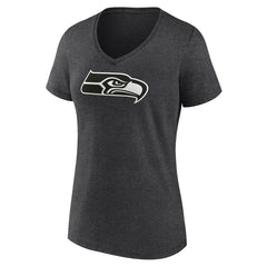 Seattle Seahawks Women's Personalized Name & Number Monochrome V-Neck Long Sleeve T-Shirt