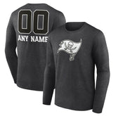 Tampa Bay Buccaneers Personalized Name & Number Monochrome Long Sleeve T-Shirt
