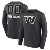 Washington Commanders Personalized Name & Number Monochrome Long Sleeve T-Shirt