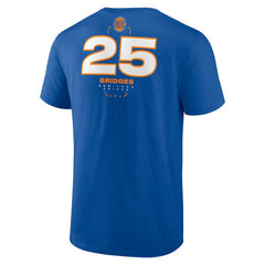 Mikal Bridges New York Knicks Behind The Back Name & Number T-Shirt - Blue discount On Sale