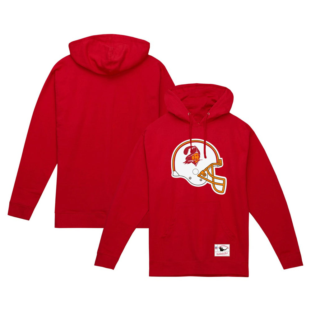 Tampa Bay Buccaneers Mitchell & Ness Helmet Logo Vintage Pullover Hoodie