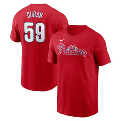 Jhoan Duran Philadelphia Phillies Nike Fuse Name & Number T-Shirt | MLB For sale