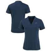 Los Angeles Chargers Cutter & Buck Women's Forge Stretch Blade DryTec V-Neck Polo