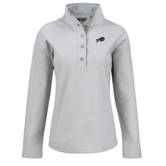 Buffalo Bills Cutter & Buck Women's Hunts Point Eco Half-Snap Sweatshirt