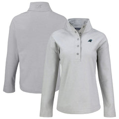Carolina Panthers Cutter & Buck Women's Hunts Point Eco Half-Snap Sweatshirt