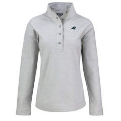 Carolina Panthers Cutter & Buck Women's Hunts Point Eco Half-Snap Sweatshirt