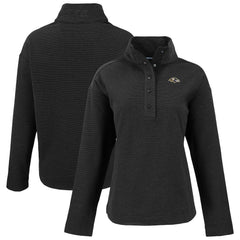 Baltimore Ravens Cutter & Buck Women's Hunts Point Eco Half-Snap Sweatshirt