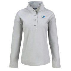Detroit Lions Cutter & Buck Women's Hunts Point Eco Half-Snap Sweatshirt