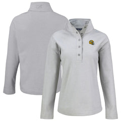 Green Bay Packers Cutter & Buck Women's Hunts Point Eco Half-Snap Sweatshirt