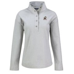 Cleveland Browns Cutter & Buck Women's Hunts Point Eco Half-Snap Sweatshirt