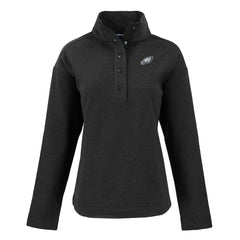 Philadelphia Eagles Cutter & Buck Women's Hunts Point Eco Half-Snap Sweatshirt