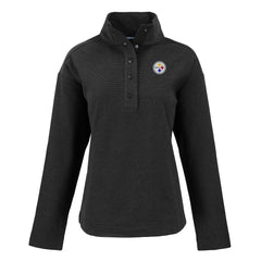 Pittsburgh Steelers Cutter & Buck Women's Hunts Point Eco Half-Snap Sweatshirt