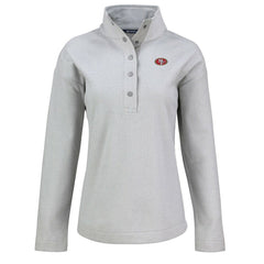 San Francisco 49ers Cutter & Buck Women's Hunts Point Eco Half-Snap Sweatshirt