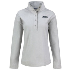 Seattle Seahawks Cutter & Buck Women's Hunts Point Eco Half-Snap Sweatshirt